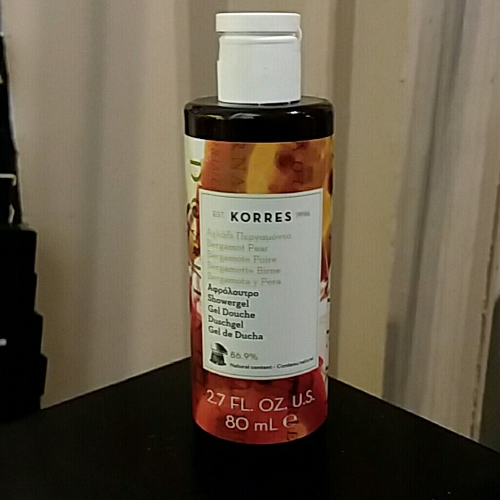 New Korres Bergamot Pear Shower Gel 2.7 fl. Oz.